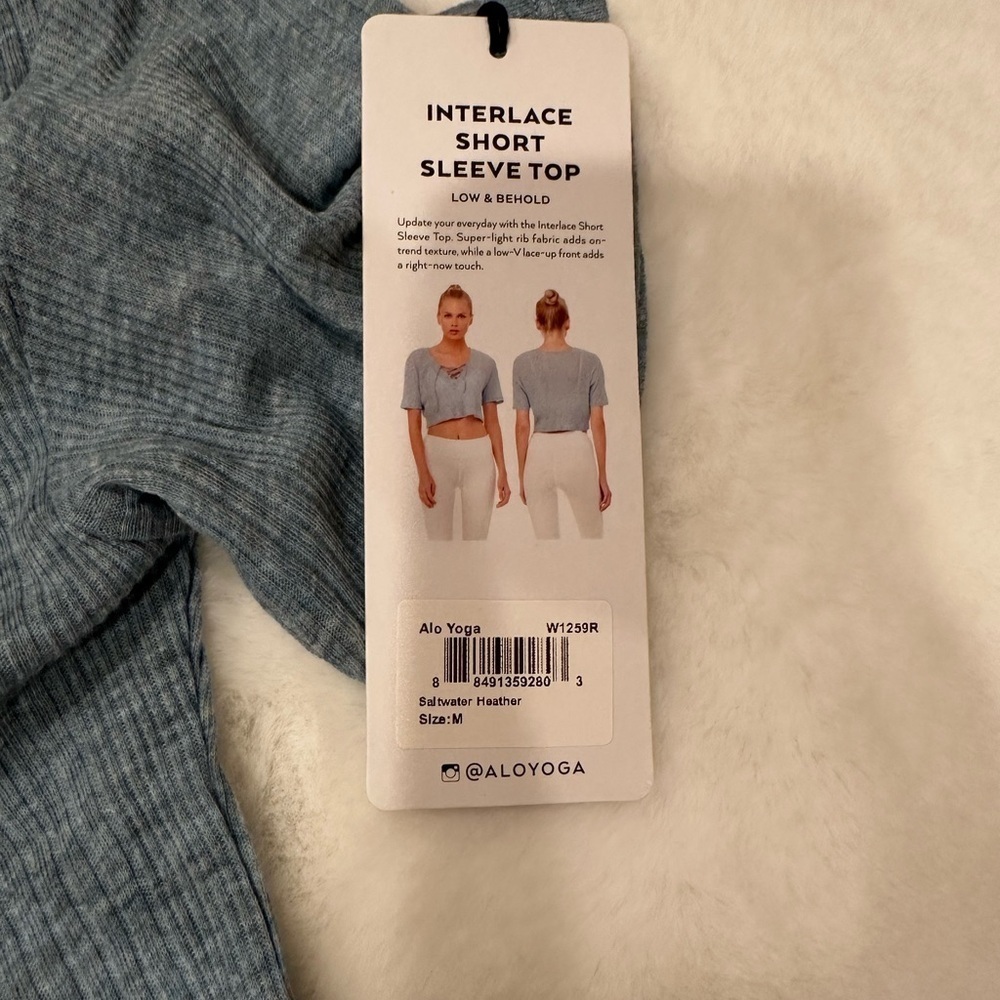 ALO Yoga blue Short Sleeve Top - Picture 4 of 8